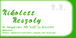 nikolett meszoly business card
